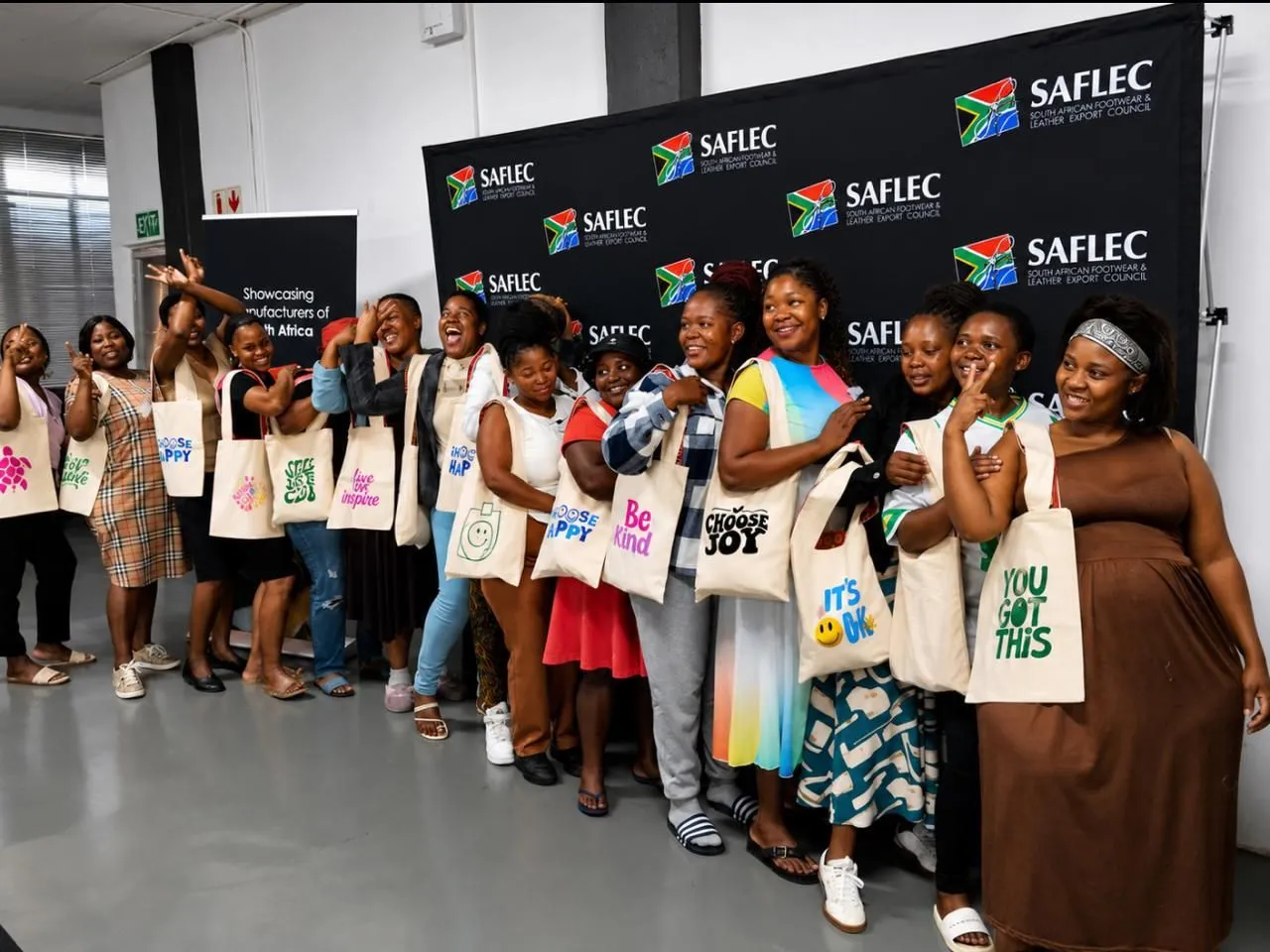 Women in leather footwear skills training