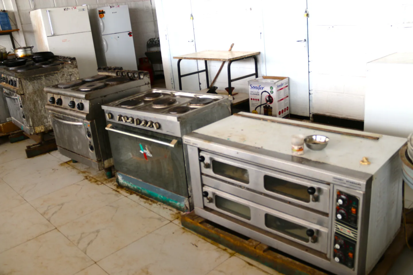 Kitchen training equipment at Assela TVET College used for practical food preparation training