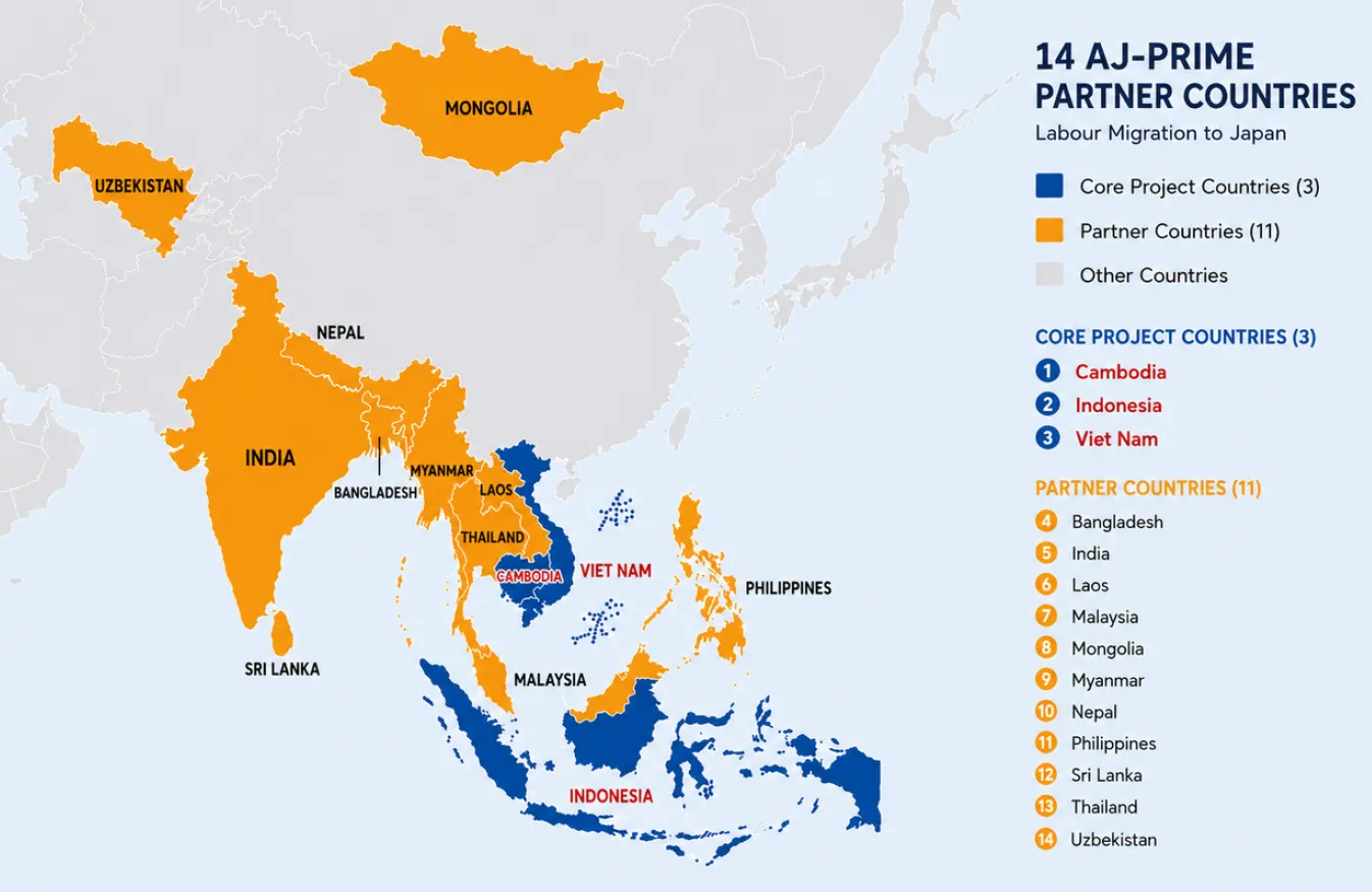 14 AJ-Prime partner countries