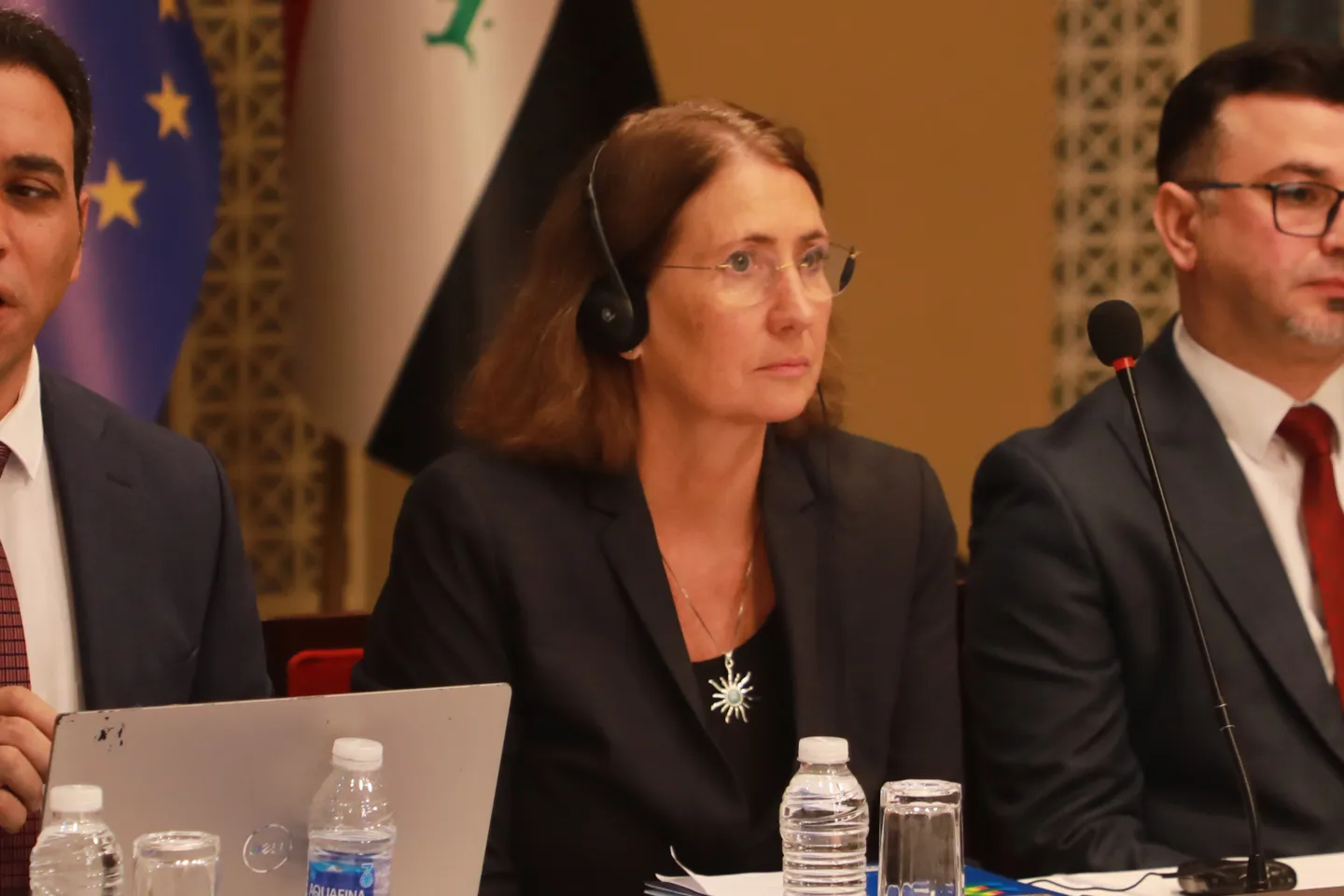 Claire Courteille-Mulder, Deputy Regional Director of the ILO Regional Office for Arab States, delivers her remarks during the dialogue session on labour legislation. Baghdad, Iraq, 3 September 2026. 