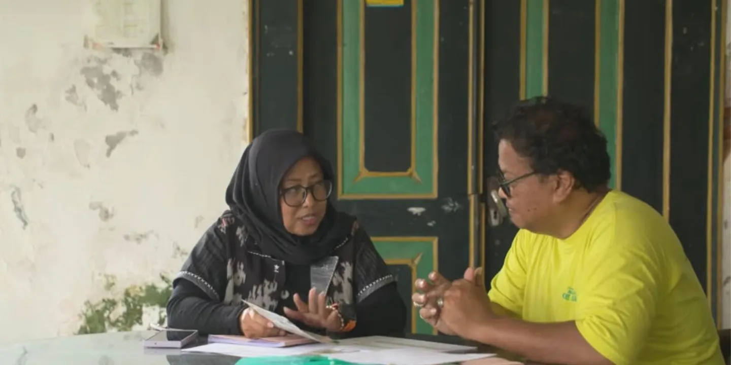 Two persons sitting
