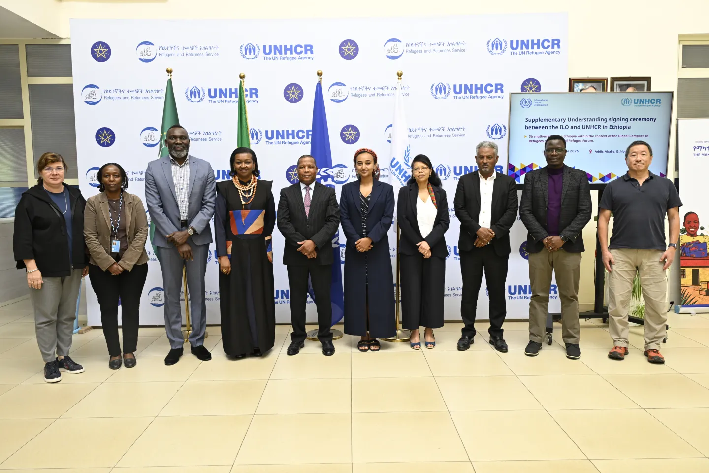 ILO and UNHCR colleagues posing together