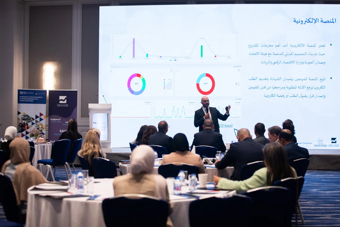 presentation being made at an even in jordan