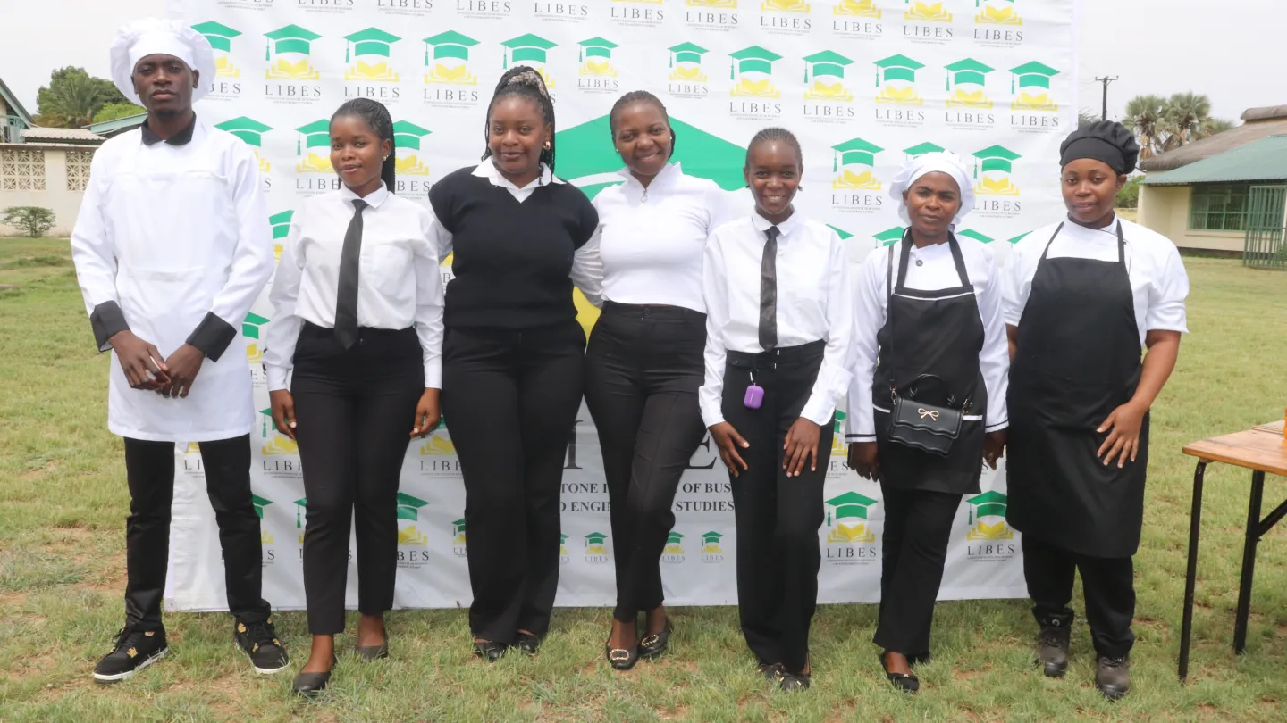Some of the General Hospitality Level One students at the handover ceremony. 
