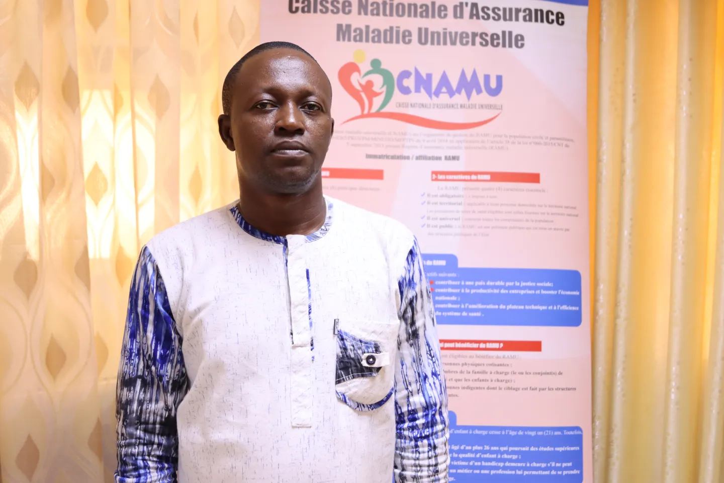 Nestor Lengané, responsable juridique de la CNAMU, souligne l’importance de l’appui technique de l’OIT dans l’opérationnalisation du Régime d’assurance maladie universelle (RAMU) au Burkina Faso.