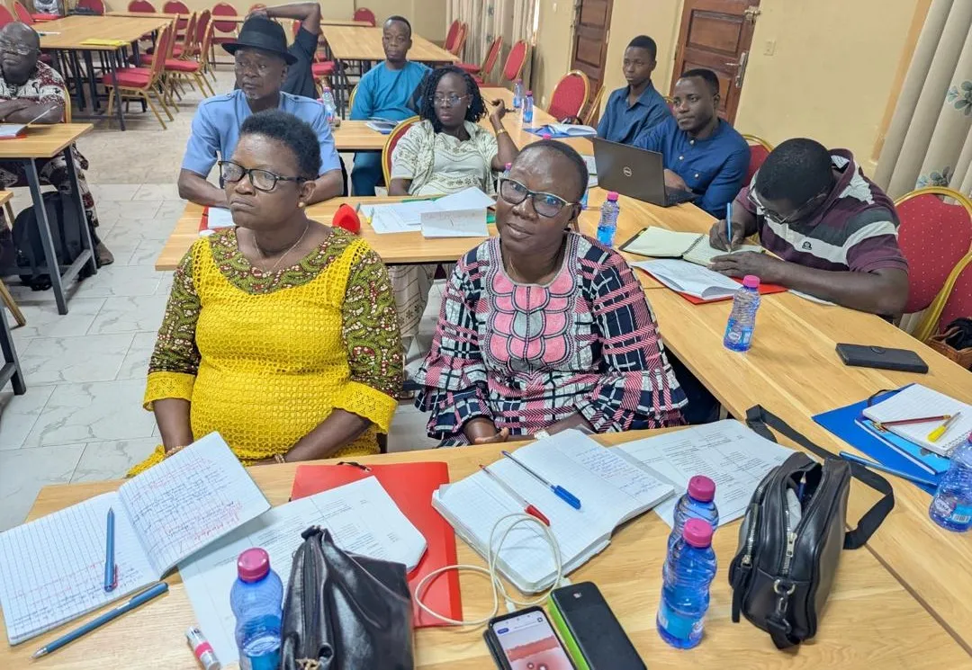 Participants à l'atelier national de renforcement des capacités pour la formulation de positions syndicales sur l'économie de plateformes au Togo