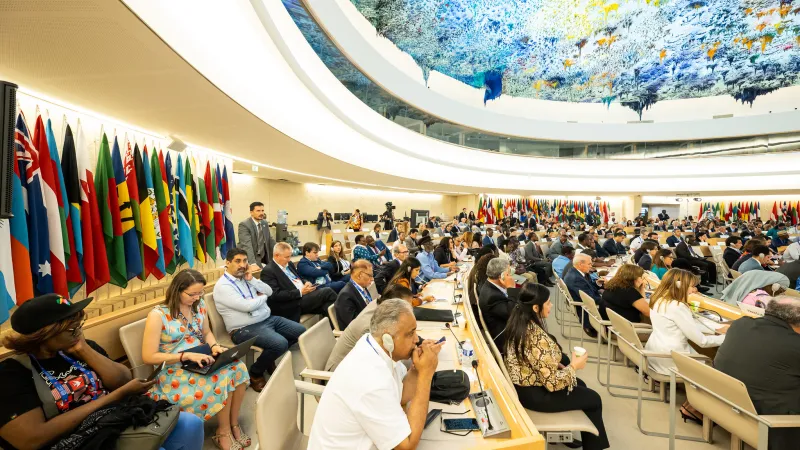 Delegates working on the ILC 111th session