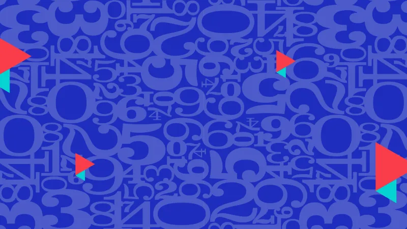 Image of numbers against blue background