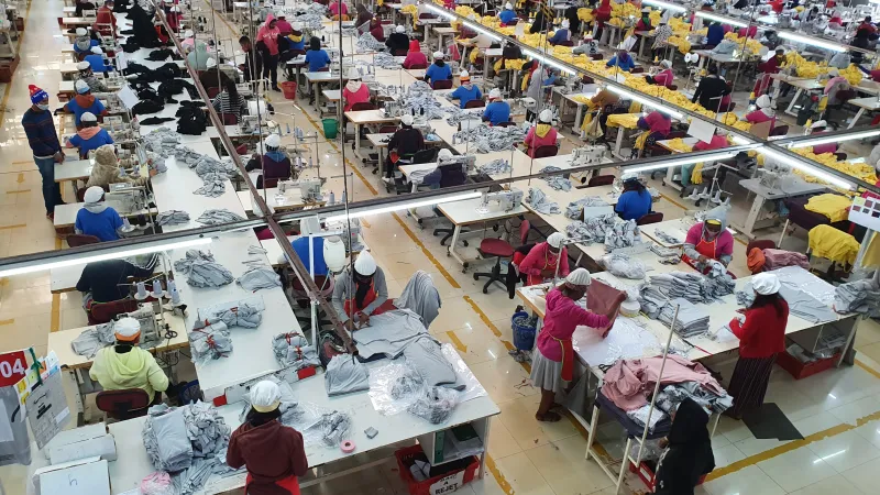 Textile workers in a free zone in Antananarivo, Madagascar.
