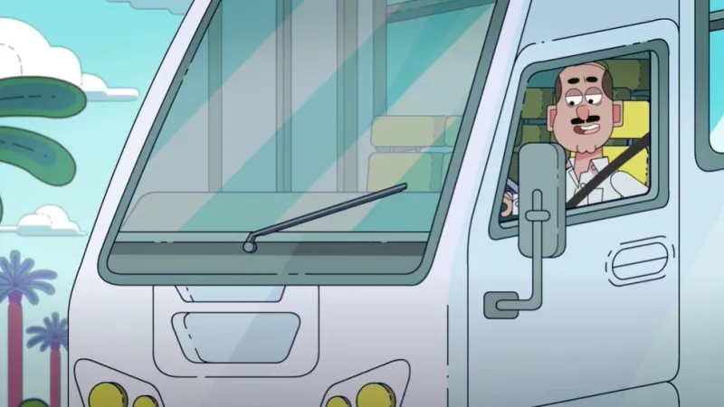 Qatar bus driver animation