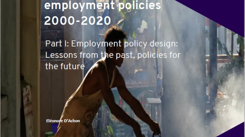 Report Cover of Part I: Two decades of national employment policies 2000-2020