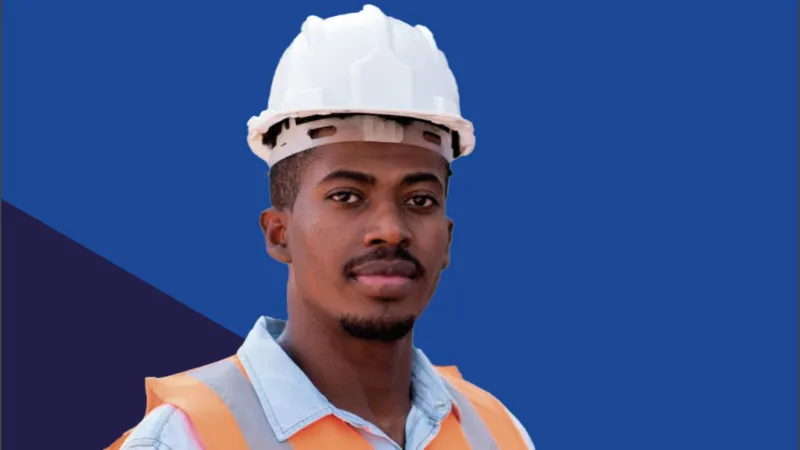 A man with hard hat