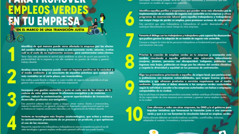 10 acciones para promover los empleos verdes en tu empresa