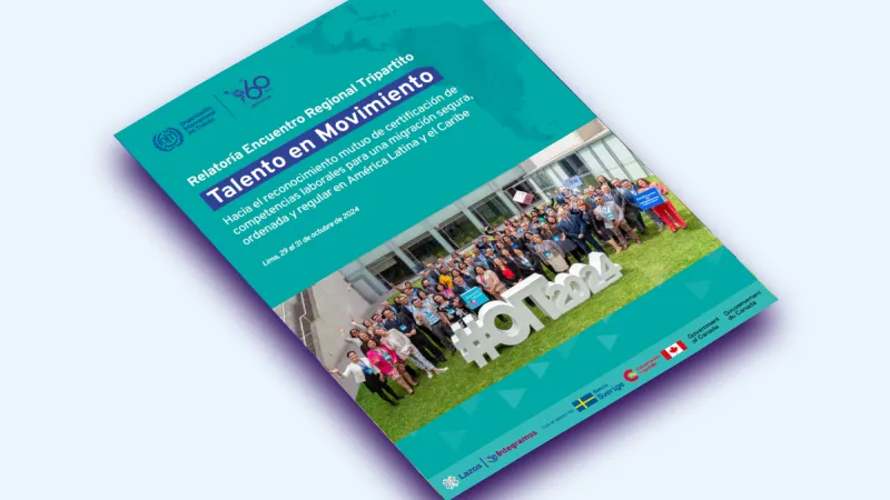 Portada de la Memoria del evento regional tripartito Talento en Movimiento.