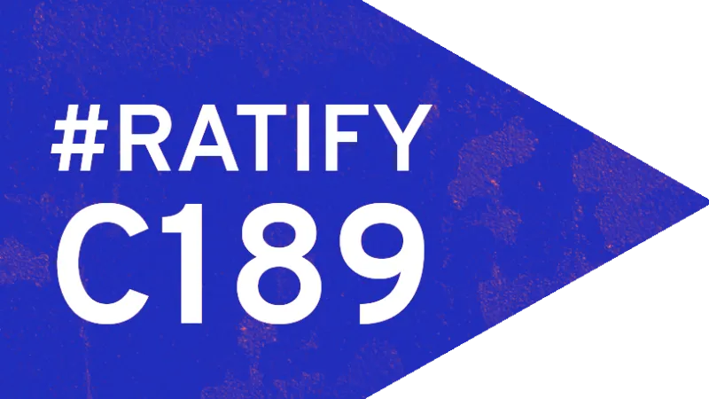 Ratify Convention 189 logo
