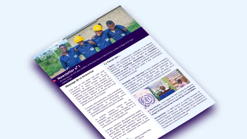 Couverture du 1er Newsletter OIT-Abidjan
