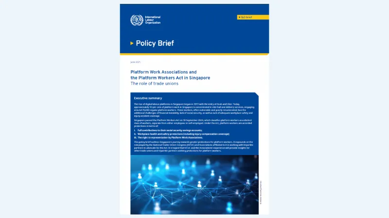 Cover of Platform Work Associations and the Platform Workers Act in Singapore