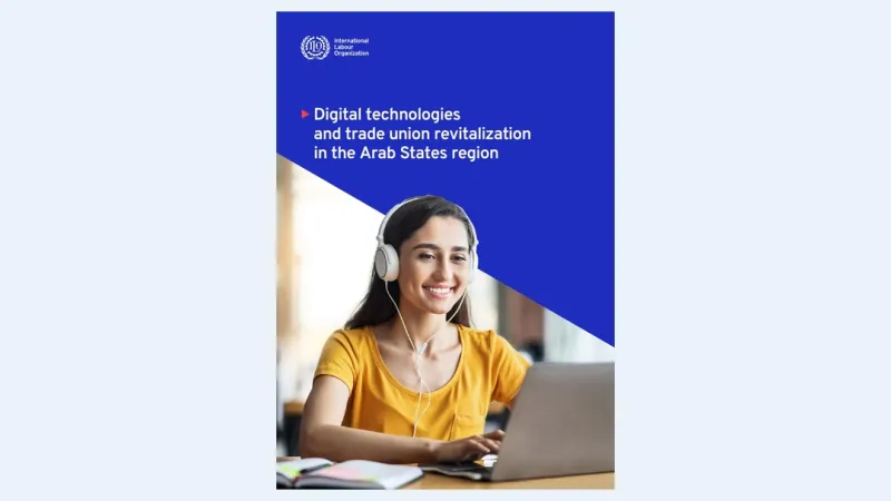First page of Digital technologies and trade union revitalization in the Arab States region.